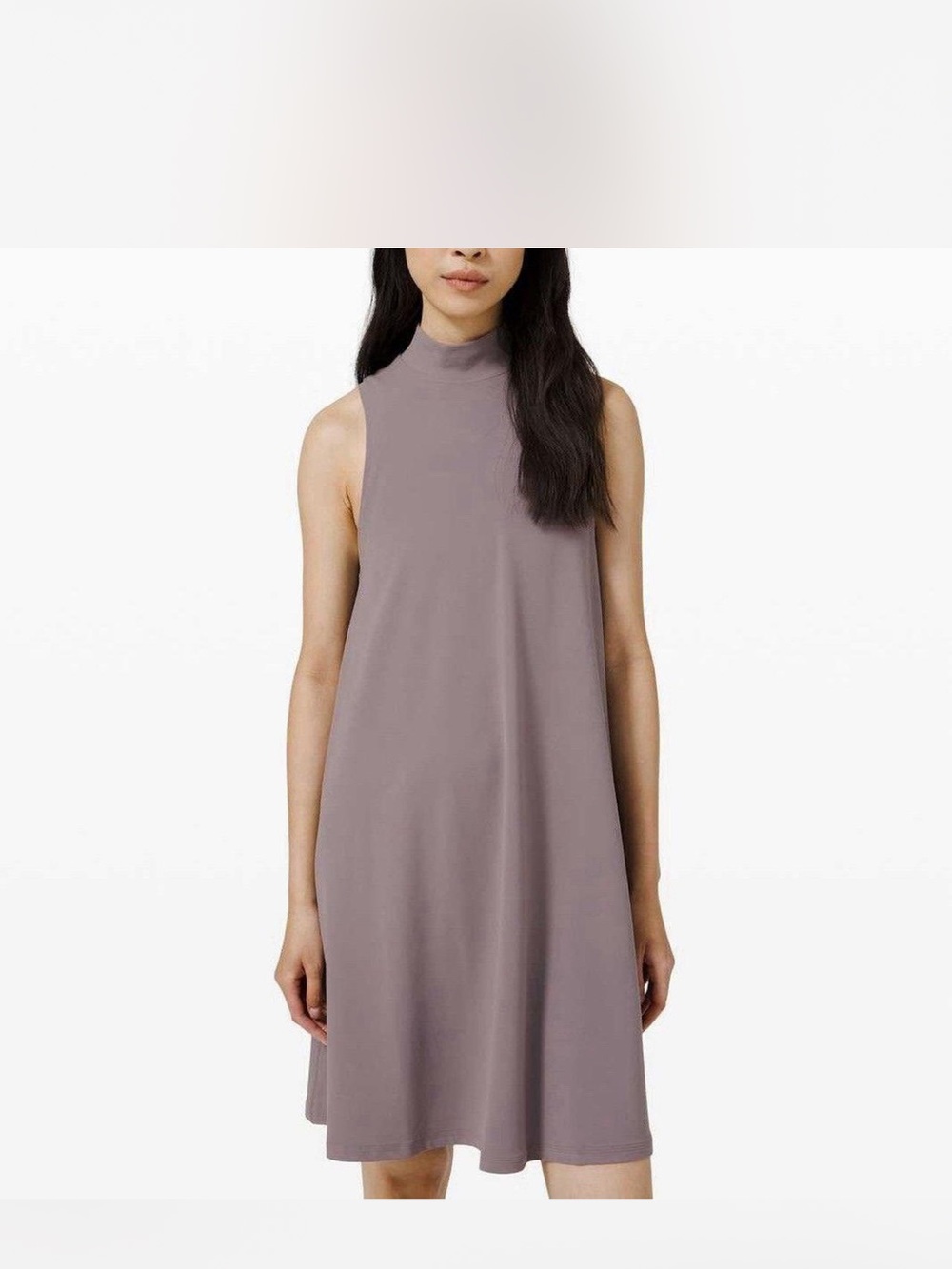Lululemon All Aligned A-line Dress Sz 8/10 Grey Taupe